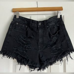 American Eagle Vintage High Rise Festival Shorts in Black